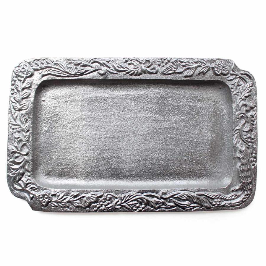 トレー 20cm アルミボタニカル アルミ （ トレイ お盆 アルミ製トレー