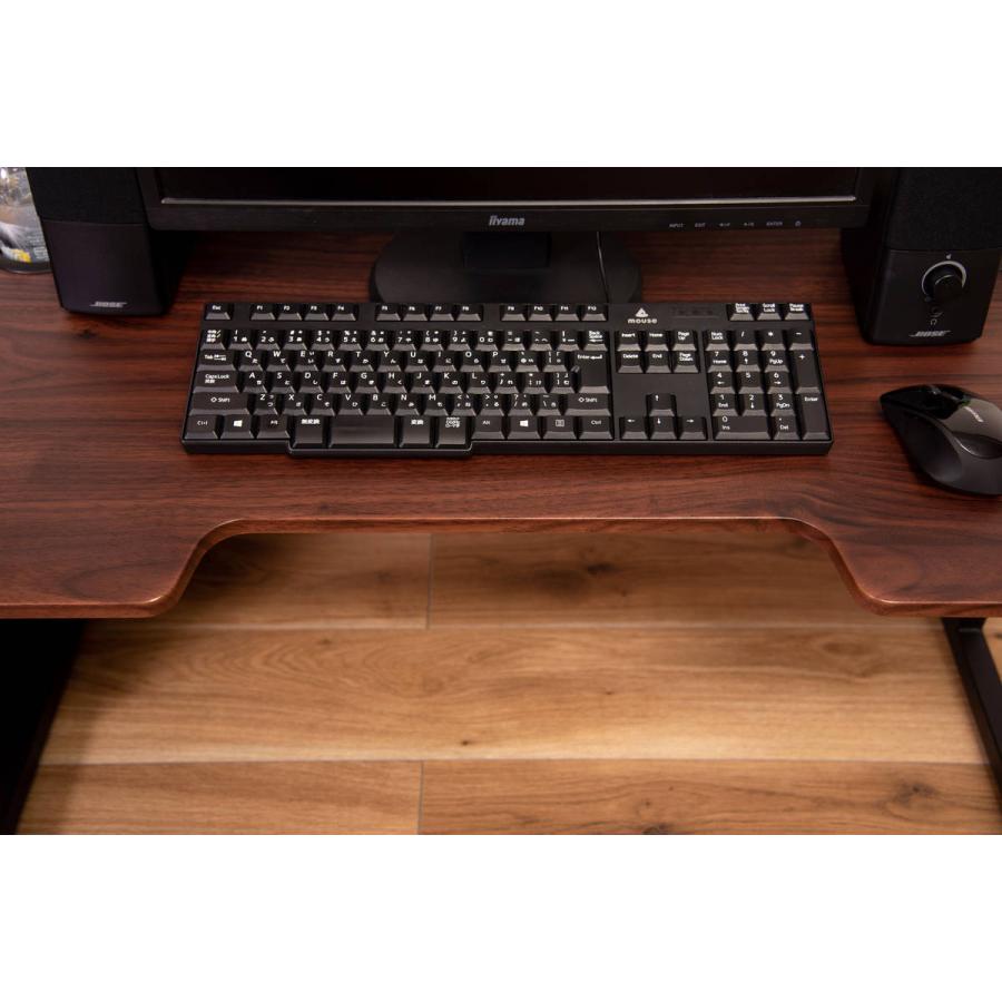 東谷 ゲーミングデスク 幅90cm 高さ調節 ドリンクホルダー 木目調