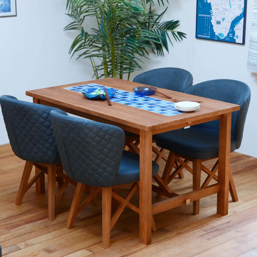 B.Bファニシング ダイニングテーブル 幅120cm PUDDLE タイル 天然木