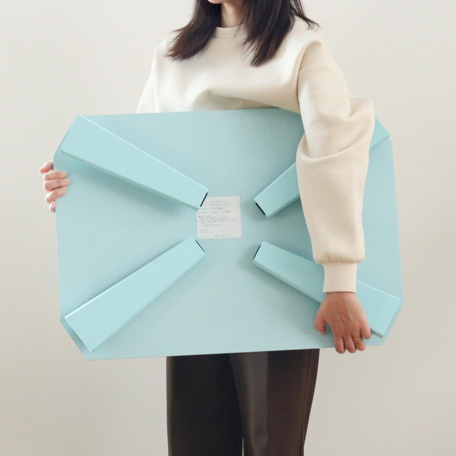 折りたたみテーブル 幅70cm コンパクト 鏡面仕上げ （ ミニテーブル