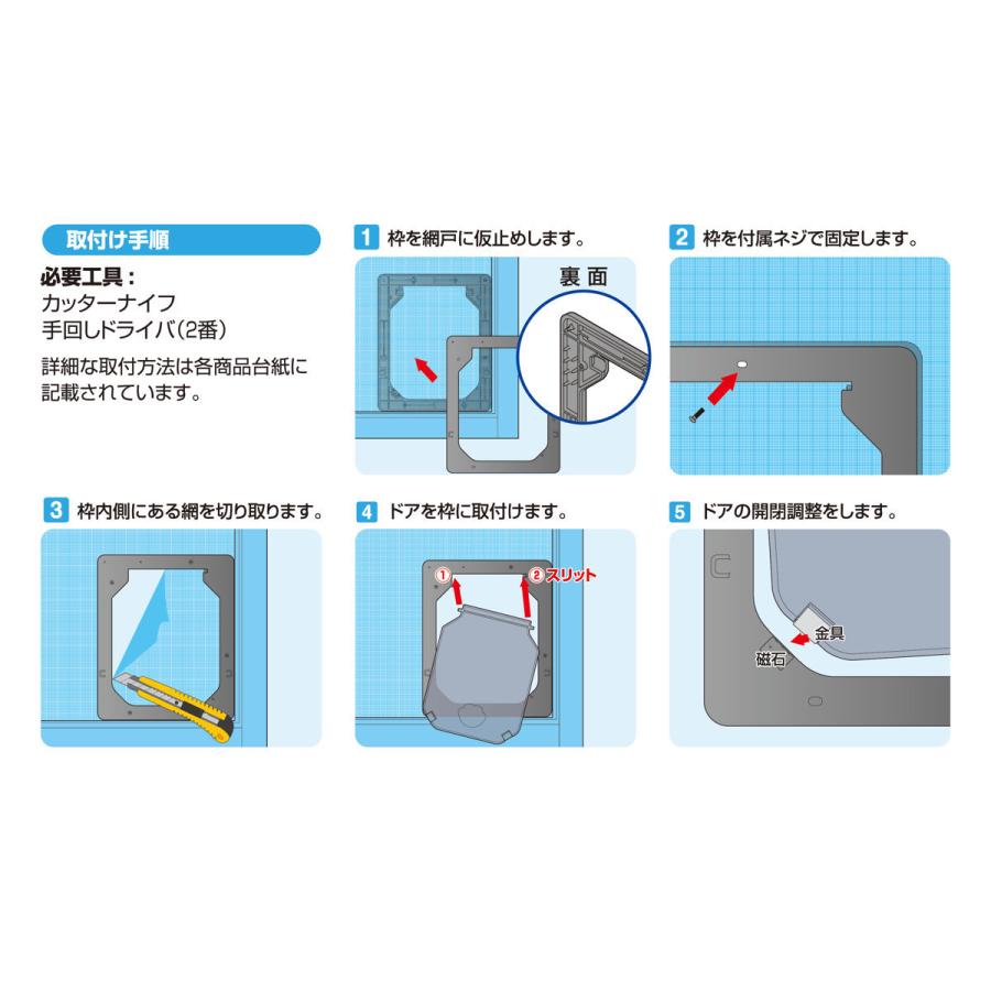 タカラ産業 網戸専用 犬猫出入口 猫・小型犬用 Sサイズ