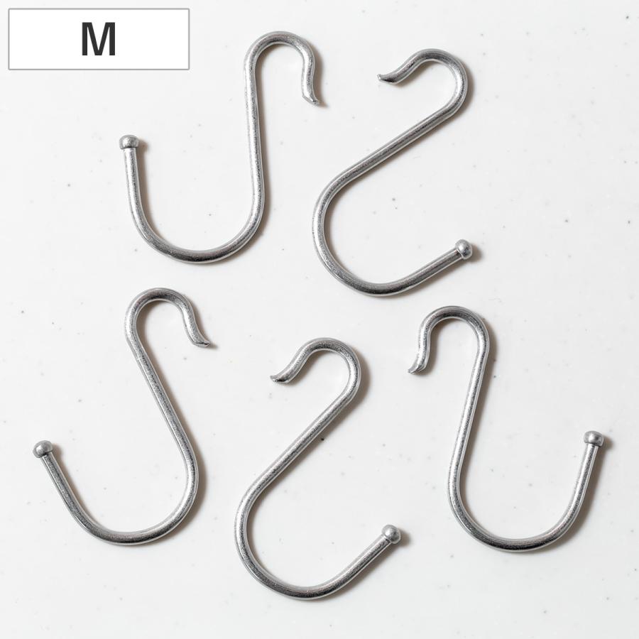 キッチンツールフック Sフック M 5本入 （ ステンレス S字フック