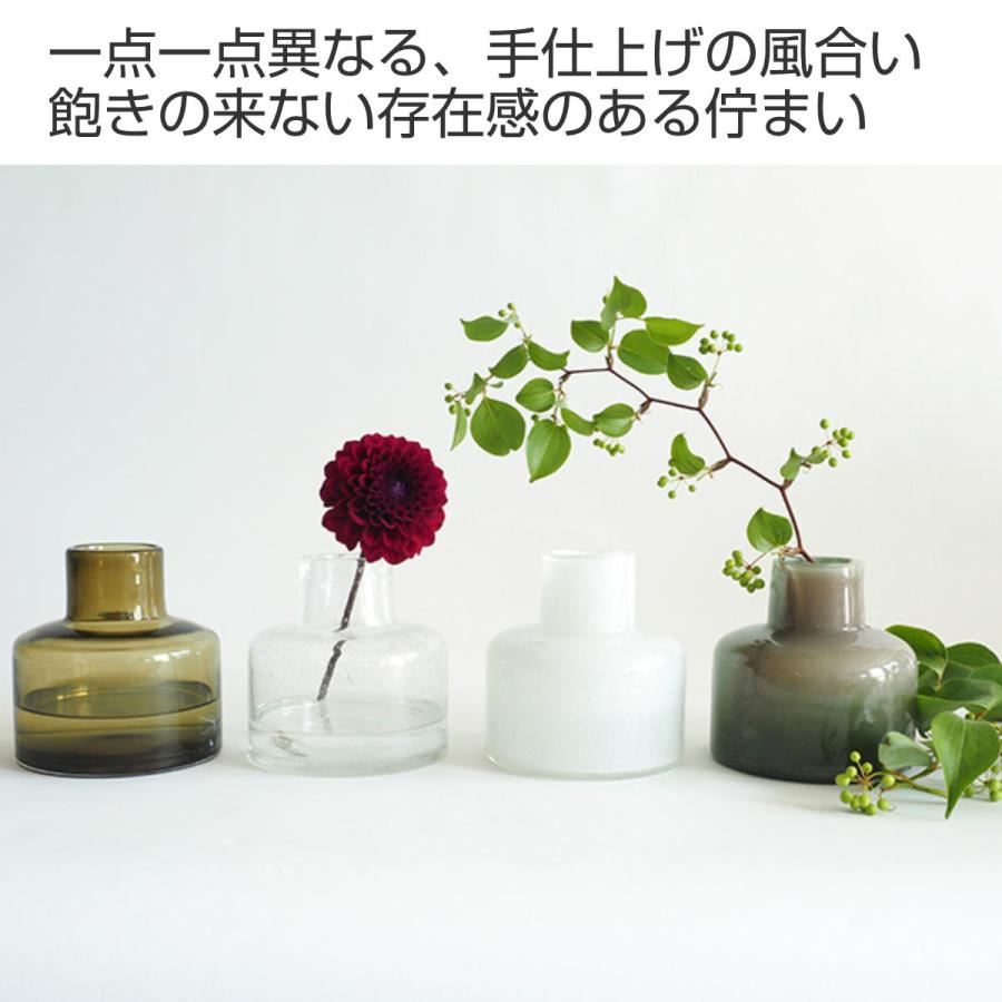 花瓶 DGボトルベース 直径15×高さ15cm フォレストグリーン ガラス （ おしゃれ 花器 花びん 一輪挿し フラワーベース 円形 丸 インテリア 生け花 植物 お花 ）｜livingut｜02