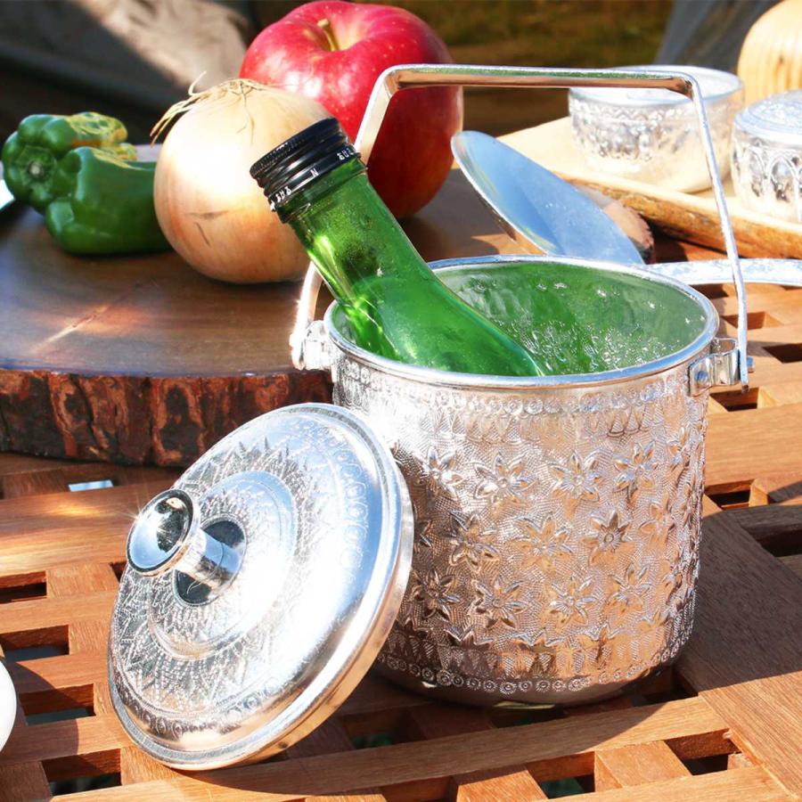  ヴィンテージ　蓋付きボトル　アルメニア工房時代 アイスボックス 680ml アルミ （ アイスペール 小物入れ インテリア