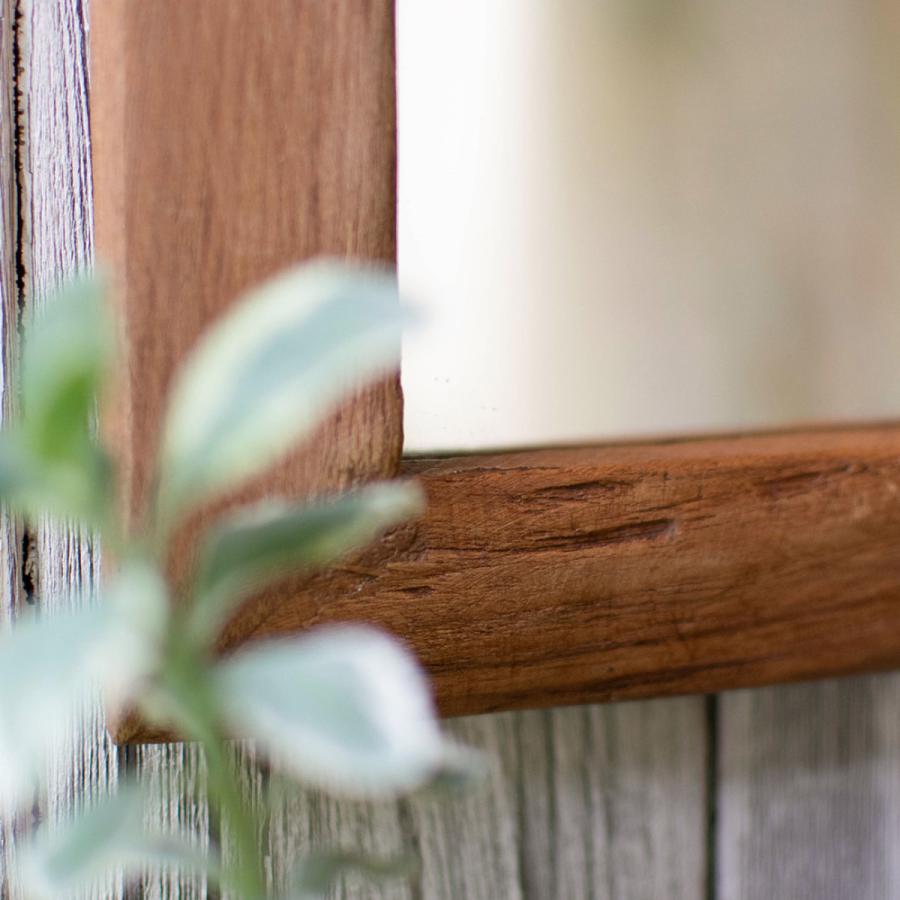 ミラー家具壁掛けインテリア 韓国 ⚫️直接引き取りでお願いします！ ミラー 幅33cm 廃材 ウッドミラー 木製 （ 鏡 壁掛 Lサイズ