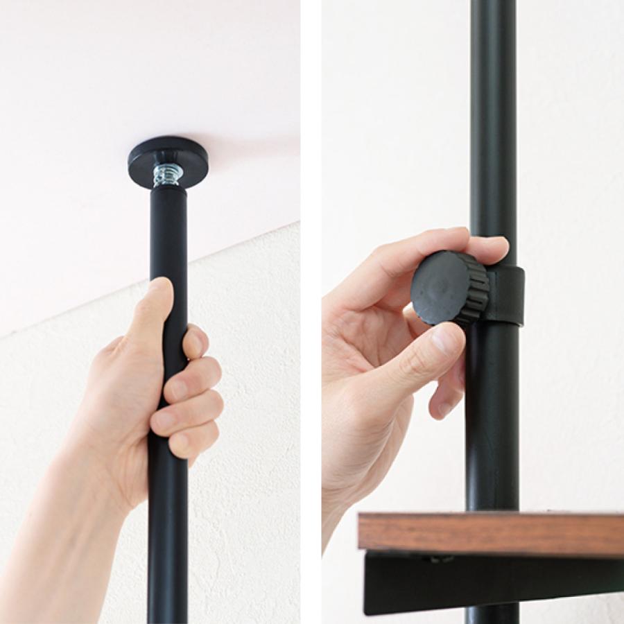 HAGiHARA 突っ張りラック 突っ張り式ディスプレイラック 幅90cm