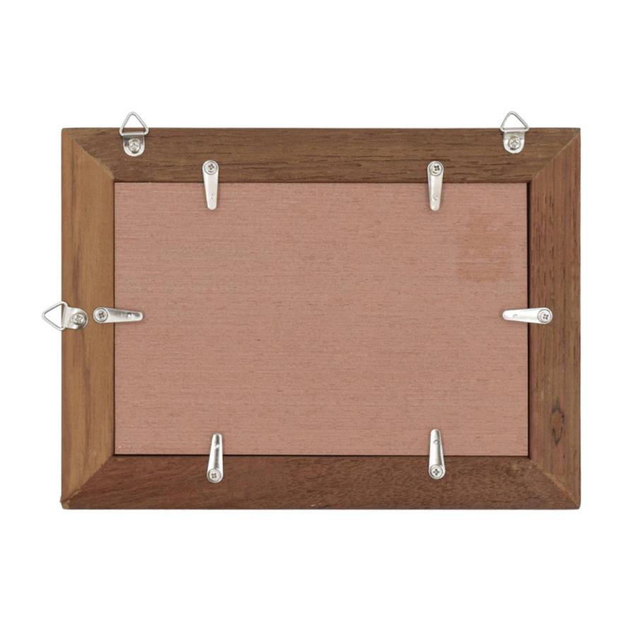 フォトフレーム 廃材フォトフレーム ブラウン 壁掛け 木製 （ 写真立て