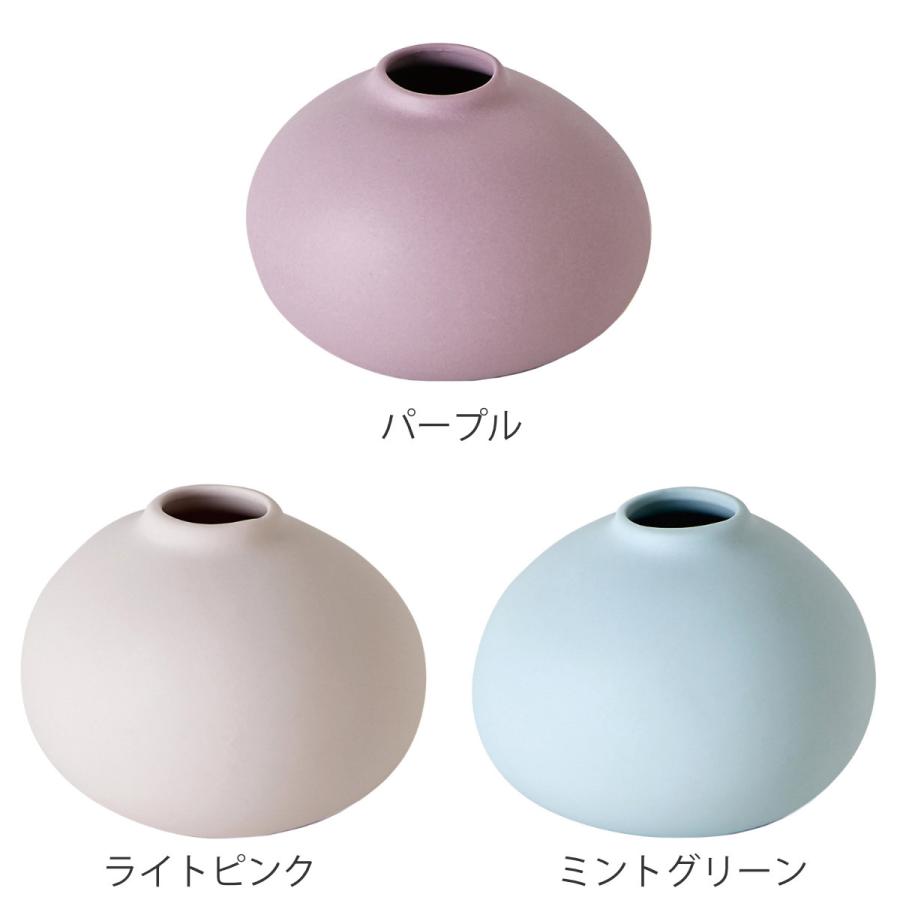 花瓶 AYAフラワーベース ラウンド 陶器 （ 花びん 花器 ベース 無地