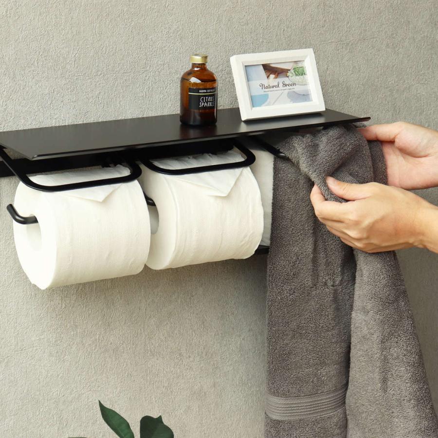 トイレットペーパーホルダー Abel ストックタイプ （ ペーパーホルダー アイアン DIY 棚付き 収納 ） : 410023 : リビン ...