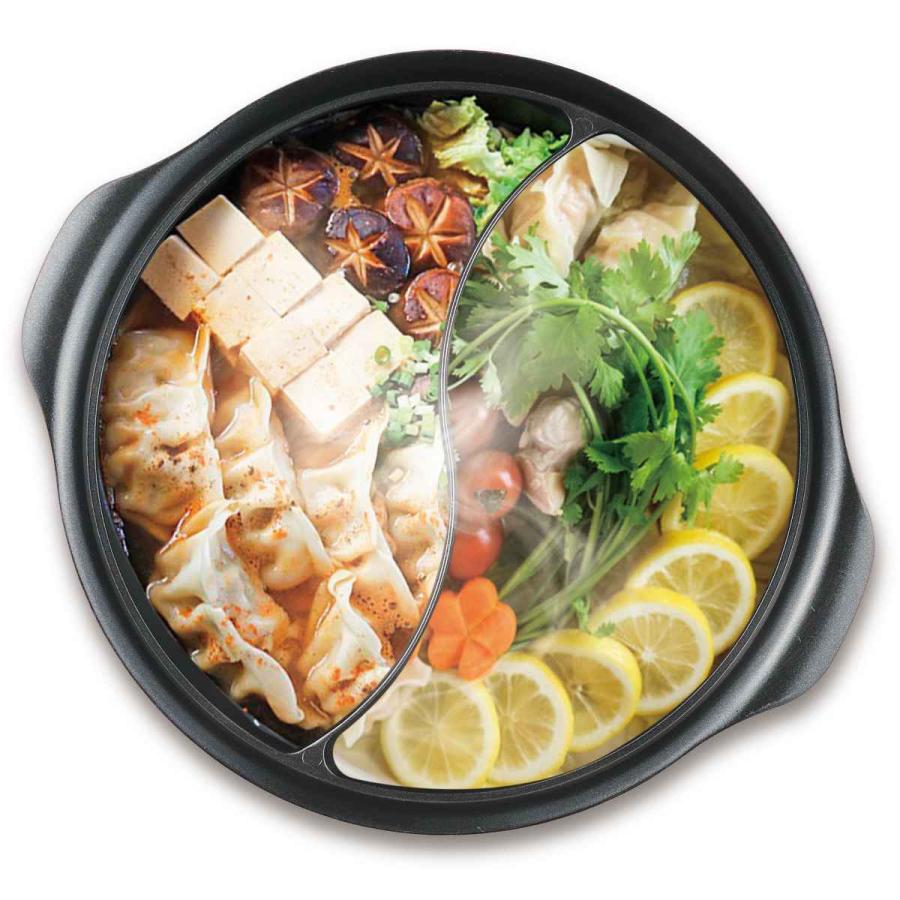 パール金属 二色鍋 28cm IH対応 ステイドリーム ふっ素加工 ガラス蓋付