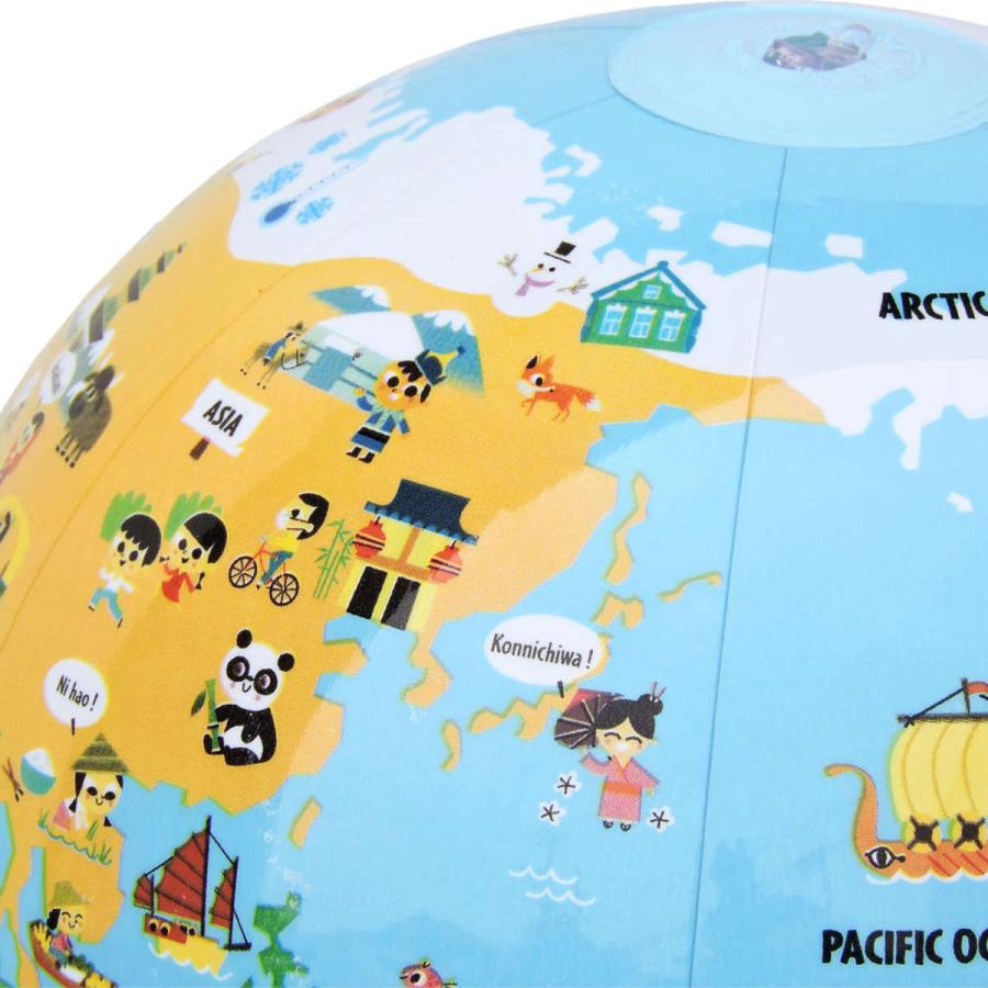 おもちゃ ビーチボール地球儀 世界探検 30cm （ ビーチボール 地球儀 世界地図 知育玩具 英語 子ども キッズ 3歳 小学生 男の子 女の子 ）｜livingut｜02
