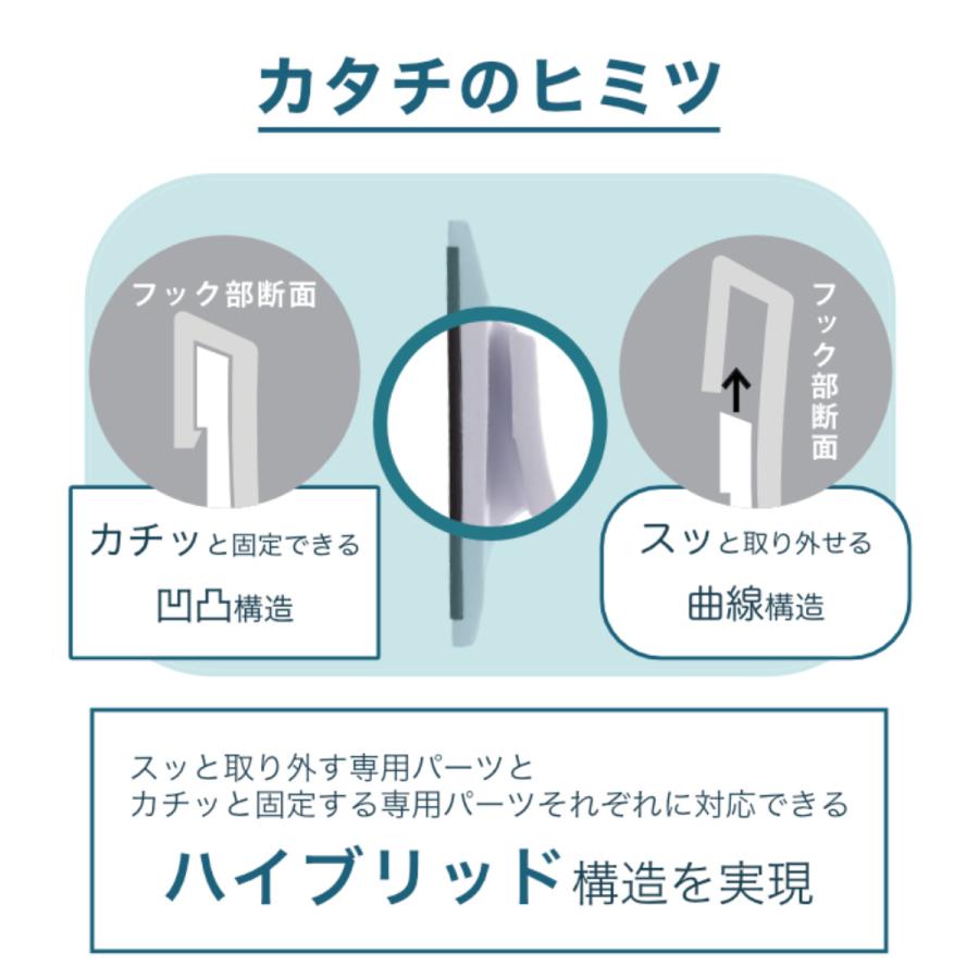 お風呂収納 吊り下げ ヒューバスプラス 粘着シート ボトルホルダー セット （ お風呂 収納 バス バス収納 粘着 ウォールバー 日本製 ）｜livingut｜15