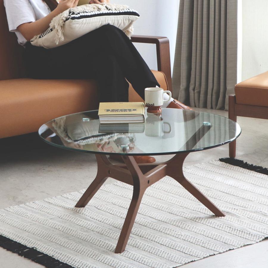 楕円形ガラステーブル g11647]【幅90cm】Chamill ガラスセンターテーブル ガラス