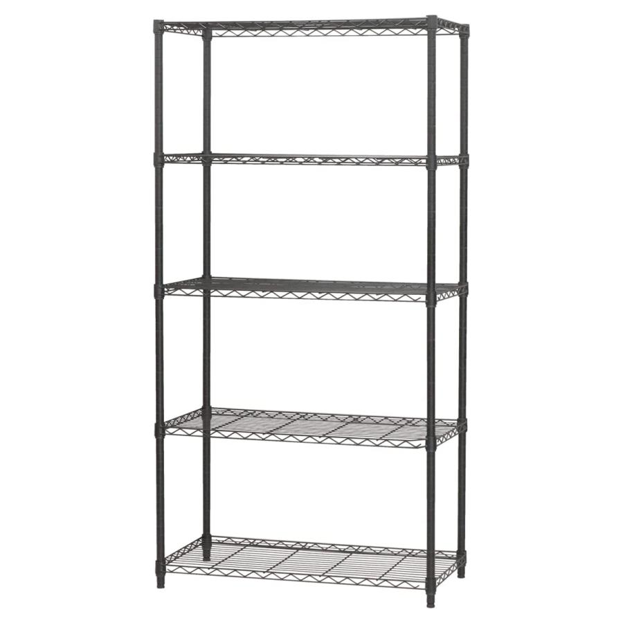 ITO スチール棚 5段 昭和レトロ エイ・アイ・エス スチールラック 5段 ヴィンテージ調 NERO 幅