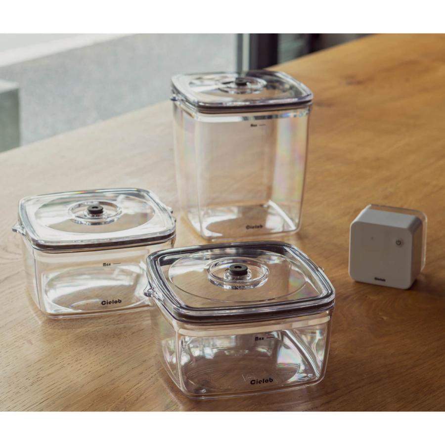 セーロブ2.5L x2個セット 保存容器 2.5L Cielob 真空キャニスター スクエア （ セーロブ