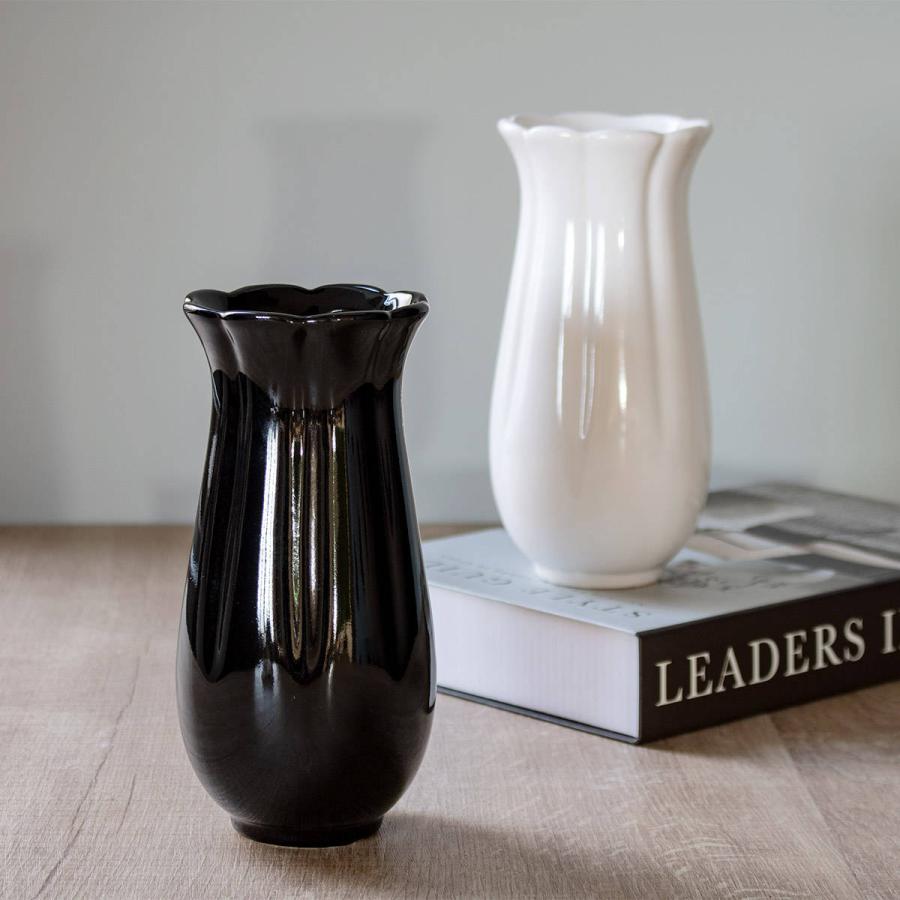 花瓶 モノトーンフラワーベース 陶器 直径7×高さ14cm 花瓶 モノトーンフラワーベース 陶器 直径7×高さ14cm