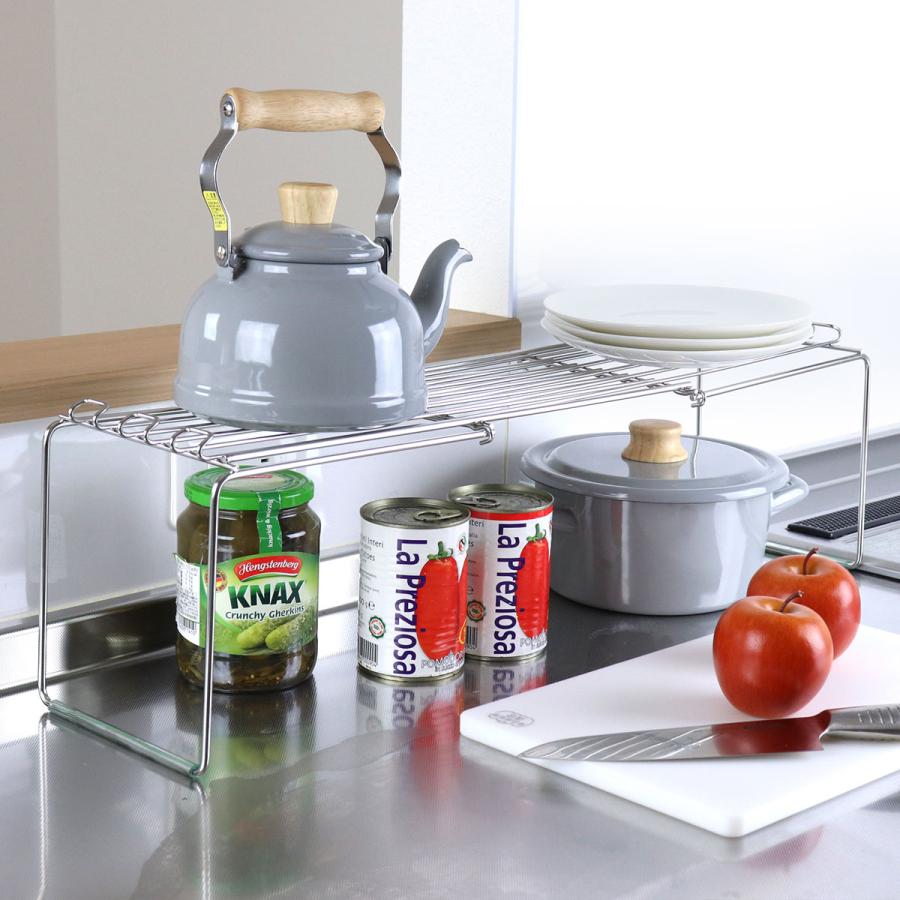 大木製作所 キッチンラック スライド棚 幅45〜65cm 伸縮 （ 日本製