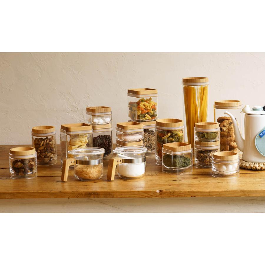 biite 保存容器 1.75L 重なるキャニスター バンブー パスタケース