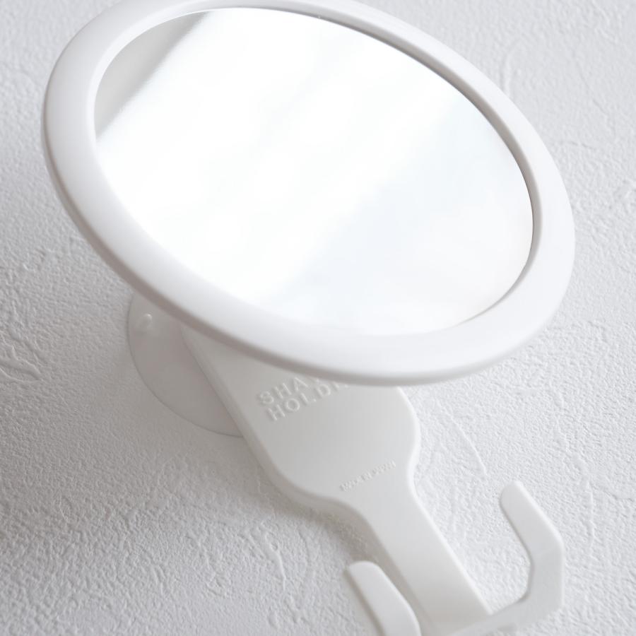 ミラー お風呂 樹脂製 割れない+くもらない フレームミラー 直径13.1cm