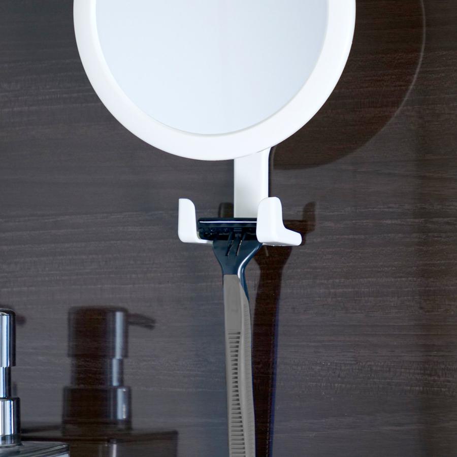 樹脂製ミラー/風呂鏡 ミラー お風呂 樹脂製 割れない+くもらない フレームミラー 直径