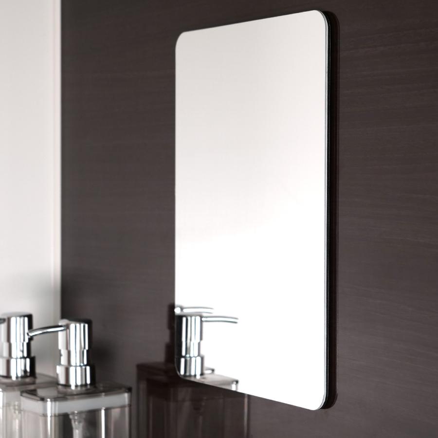 樹脂製ミラー/風呂鏡 ミラー お風呂 樹脂製 21.5×29.5cm 割れない+くもらない 粘着テープ