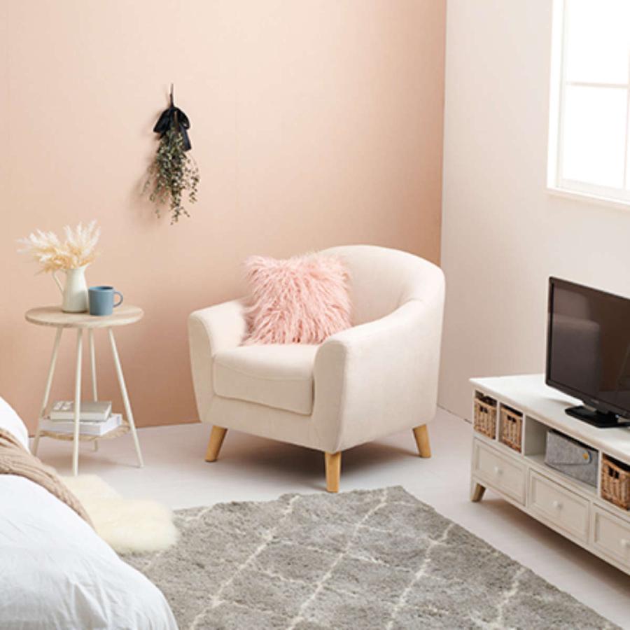 HAGiHARA（萩原） ソファ 幅70cm 一人掛け 肘掛け ファブリック （ 1人