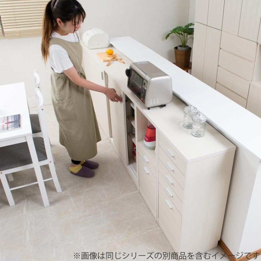 カウンター下収納 モダンナチュラル 引戸タイプ 幅120cm （ カウンター下 リビング 収納 キッチン収納 収納棚 日本製 完成品 ）｜livingut｜15