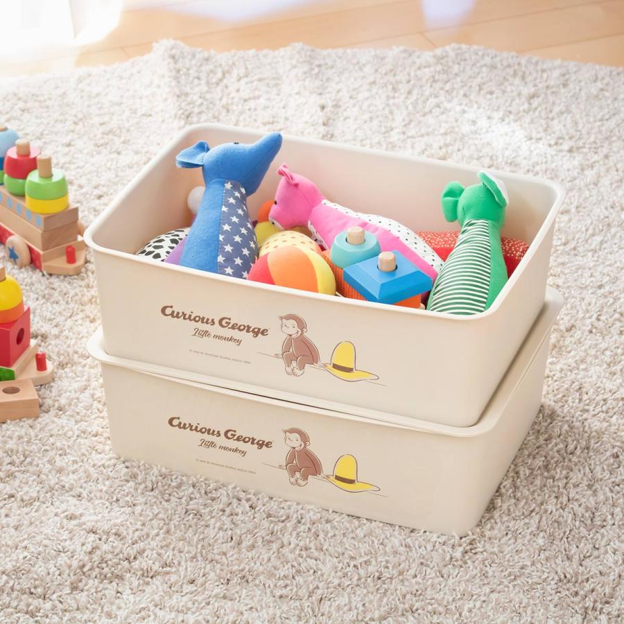 錦化成 収納ボックス 幅38×奥行27×高さ12cm おさるのジョージ 錦化成 収納ボックス 幅38×奥行27×高さ12cm おさるのジョージ