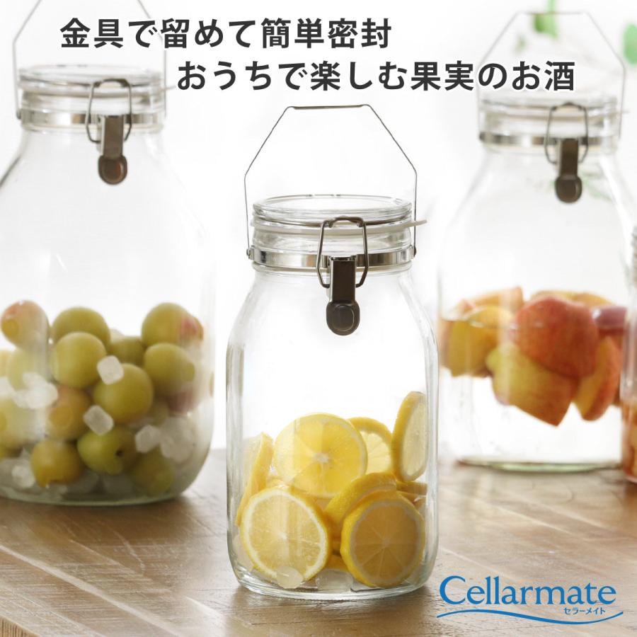 果実酒びん 2L 取手付密封びん セラーメイト （ 日本製 ガラス 密閉