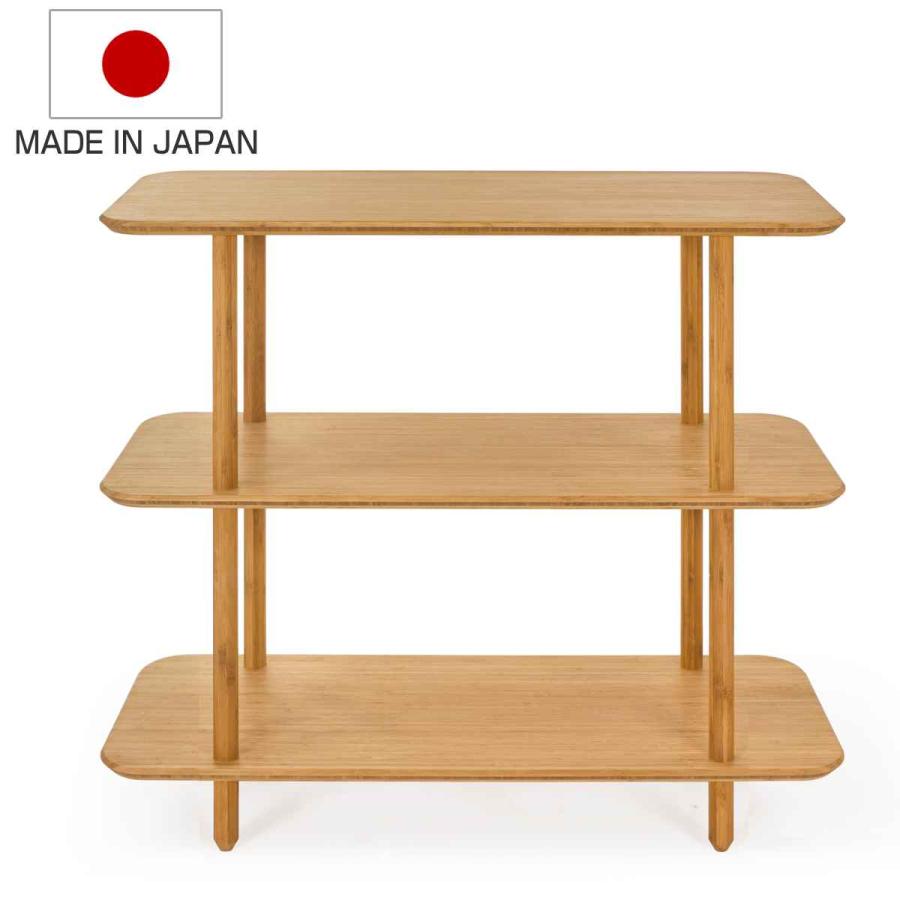 TEORI（テオリ） シェルフ 3段 幅90cm 竹製 （ ラック 日本製