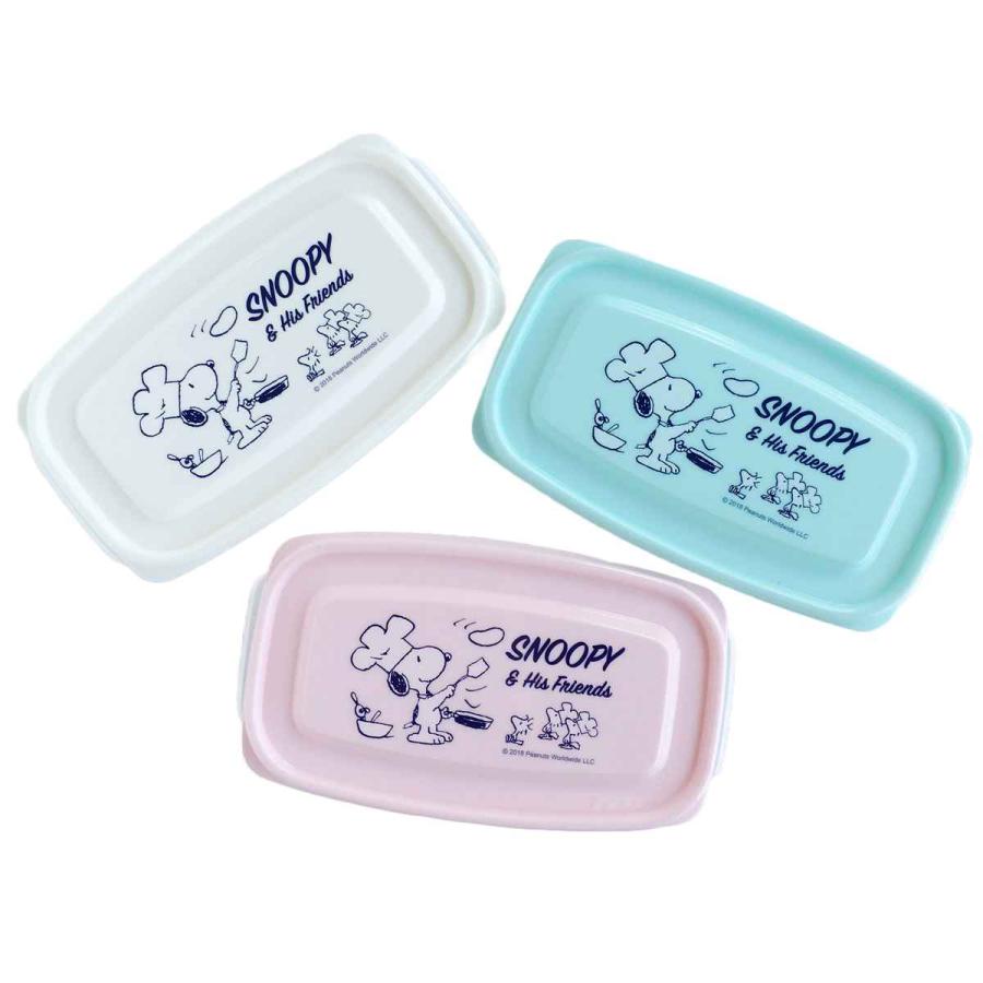 PEANUTS 保存容器 560ml スヌーピー スリムシェフ柄 3個入 （ 日本製