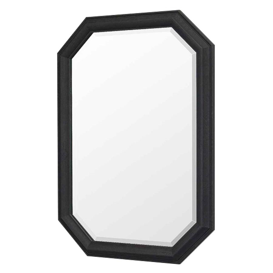 塩川光明堂 ウォールミラー 壁掛け鏡 天然木 面取り鏡 匿名配送 送料無料 塩川光明堂 ミラー クォーツ-600 ウォールミラー W370×H600 鏡