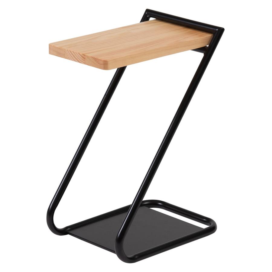 東谷 サイドテーブル 天然木天板 アイアン脚 ロータイプ 幅31cm