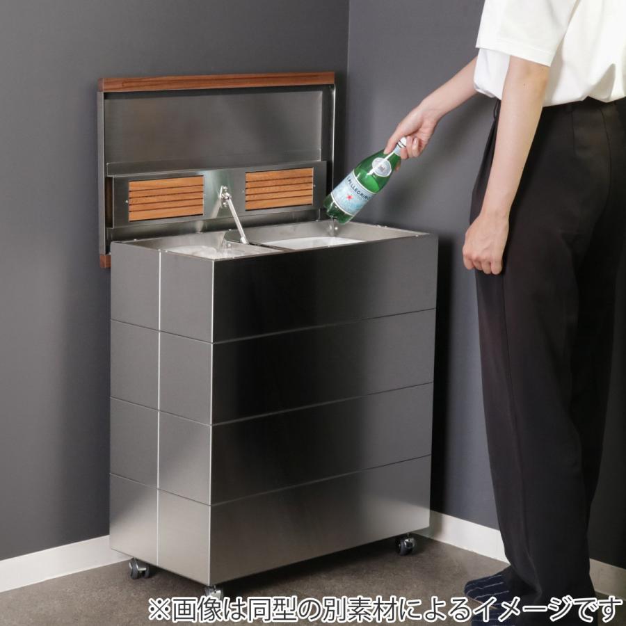 ゴミ箱 90L CUBOID ダブルステンレス蓋 ( KENNER ごみ箱 90 ゴミ箱 90L CUBOID ダブルステンレス蓋 ( KENNER ごみ箱 90