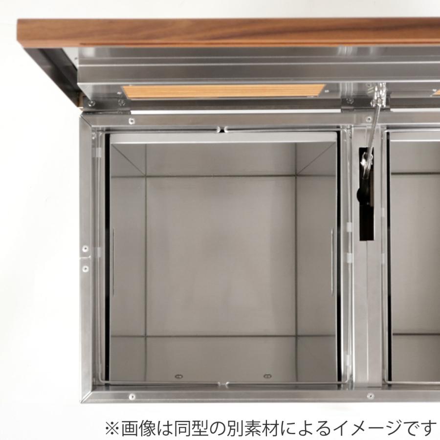 ゴミ箱 90L CUBOID ダブルステンレス蓋 （ KENNER ごみ箱 90