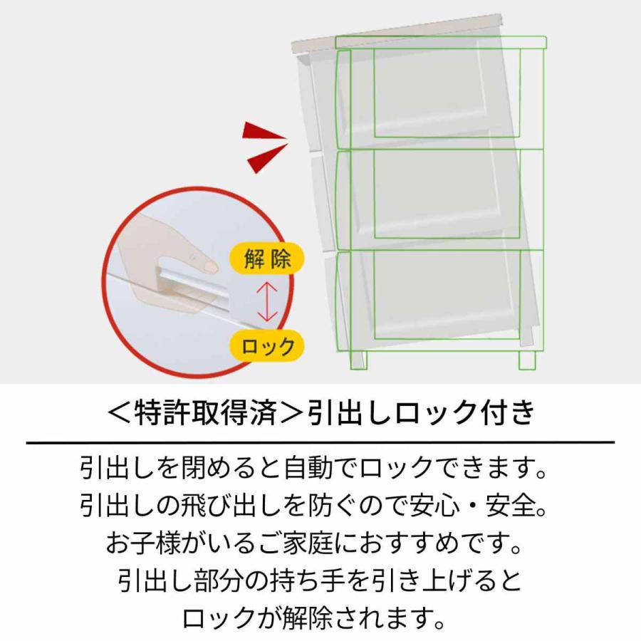 チェスト フィッツプラス デコ 5段 幅65×奥行41×高さ105cm （ 収納 引き出し 天馬 テンマ 衣装ケース タンス 衣類収納 完成品 白 黒 飾る 前面パネル ）｜livingut｜14