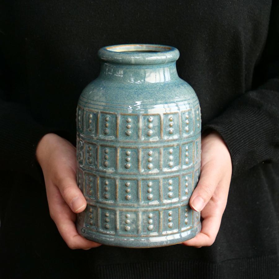 花瓶 セラミックベース 直径13.5×高さ20.5cm ( フラワーベース 花瓶 セラミックベース 直径13.5×高さ20.5cm ( フラワーベース