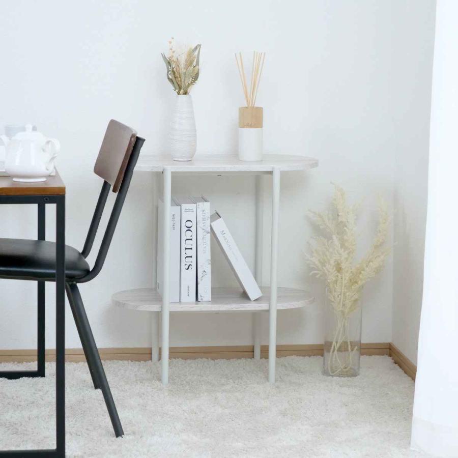 在庫処分特価） オープンラック 幅56cm 2段 オーバル型 韓国インテリア