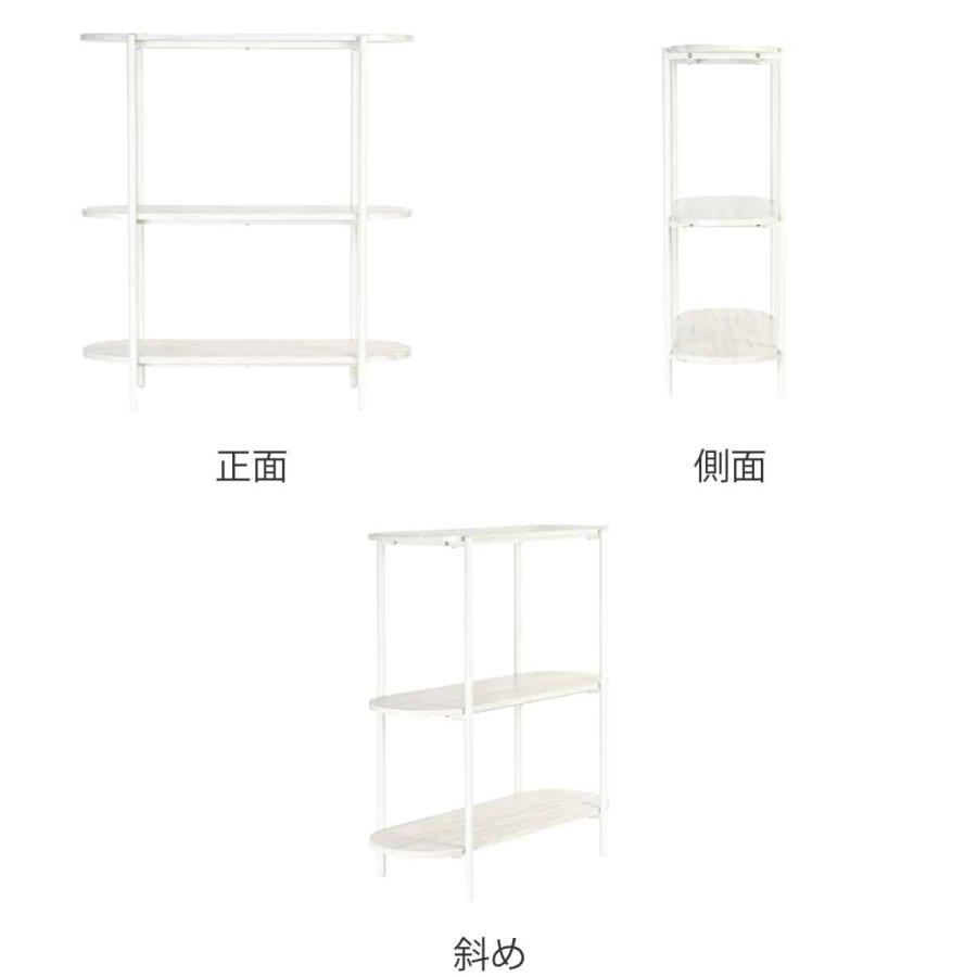 在庫処分特価) オープンラック 幅82cm 3段 オーバル型 韓国 在庫処分特価) オープンラック 幅82cm 3段 オーバル型 韓国