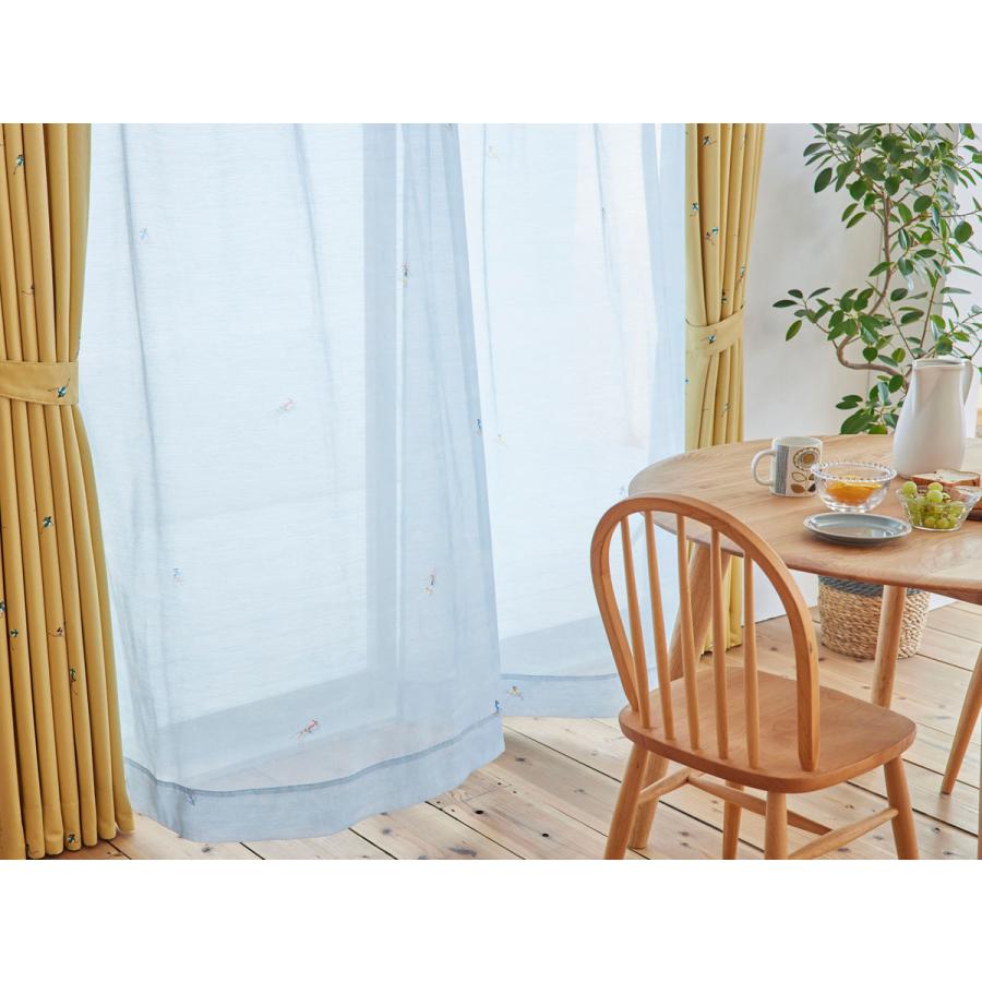 スミノエ レースカーテン ジェシカボイル 100×133cm 洗える 1枚入り