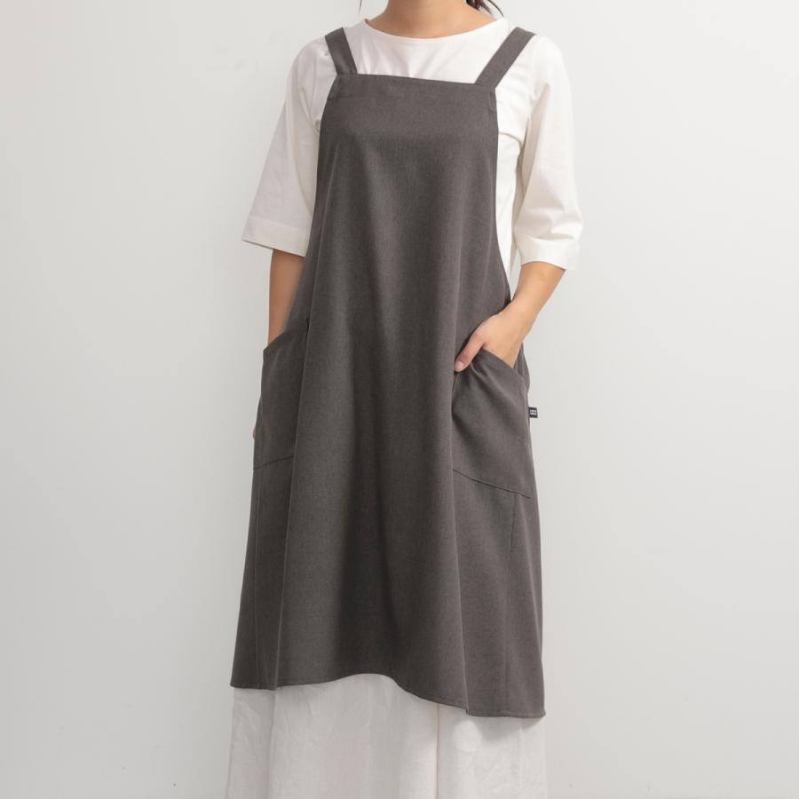 COCO WALK（ココウォーク） エプロン 無地 イージーケアのギャザー