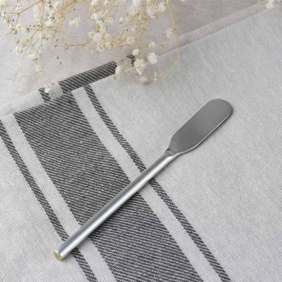 工房アイザワ 円 黄銅洋食器 バターナイフ 銀仕上 （ aizawa 日本製