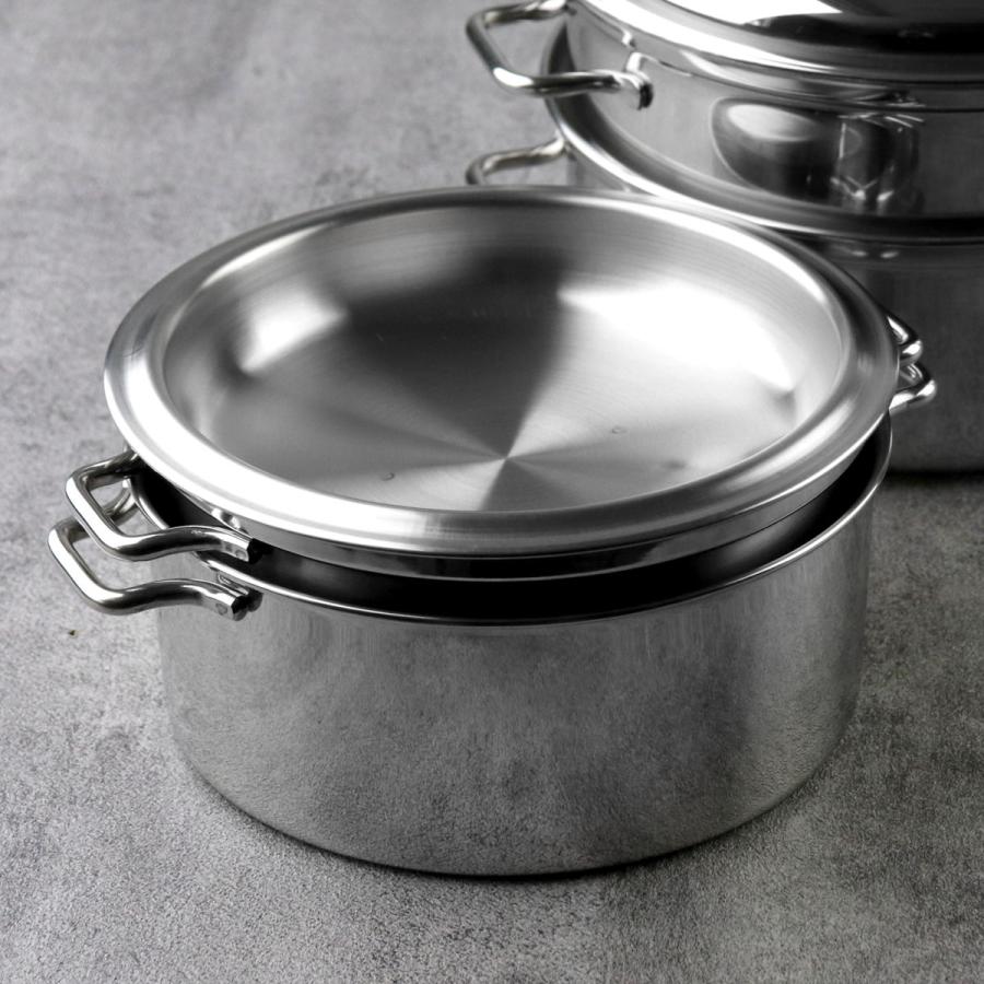 工房アイザワ 二段蒸し器 16cm （ aizawa ステンレス ガス火専用 日本