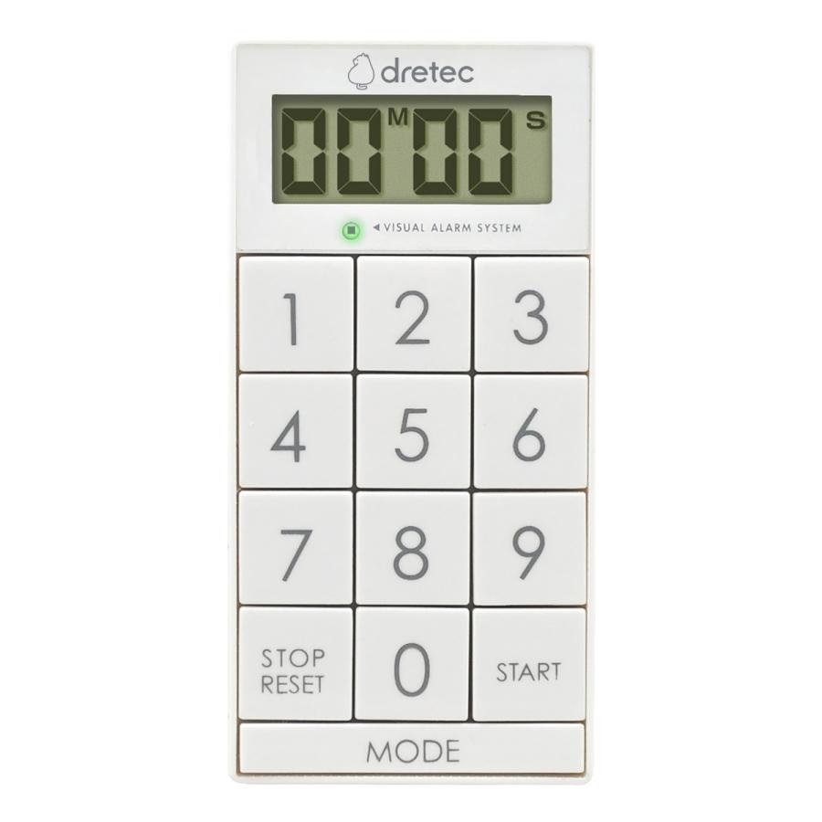 ドリテック デジタルタイマー 時計付き スリムキューブ ストラップ付き