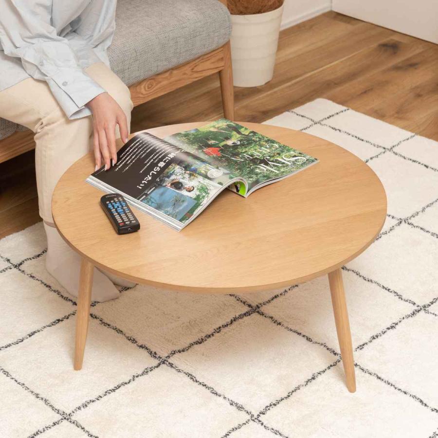 7097 オシャレな木製ローテーブル スリーアイ 美品です。