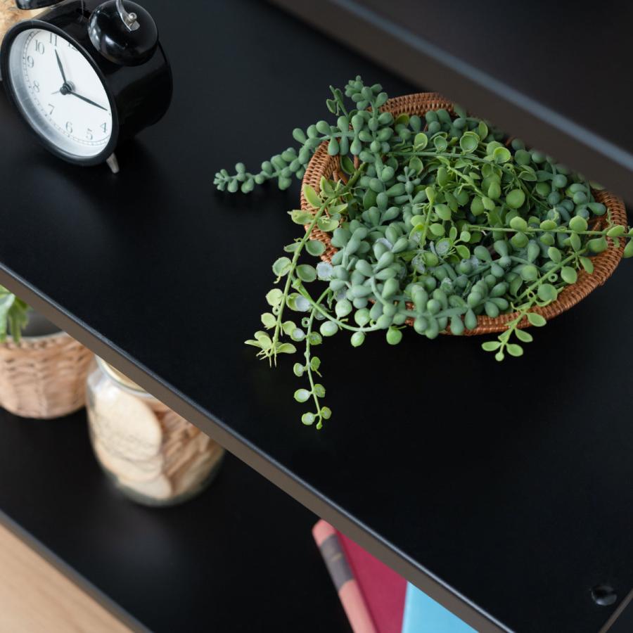 東谷 マガジンラック 4段 棚板角度調整 シェルフ スチール製 約幅