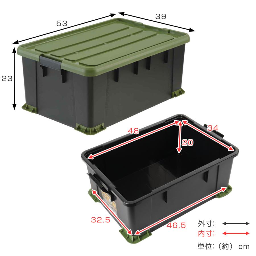 SANKA 収納ボックス Nタフコンプラス ATCP-53-23 フタ付き 幅39×奥行53