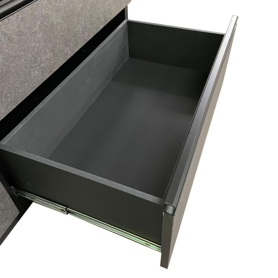 レンジボード ブラックガラス セラミック調 ハイグロスシート 約幅