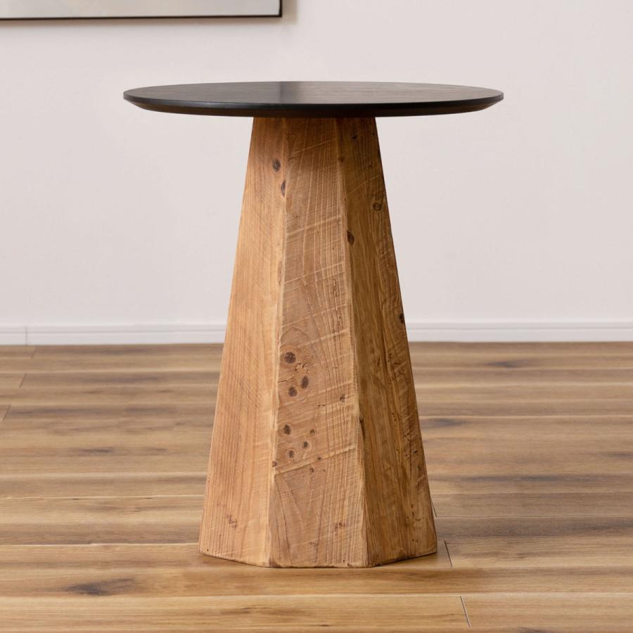 東谷 サイドテーブル 高さ56cm 天然木 丸 （ 北欧 スリム テーブル