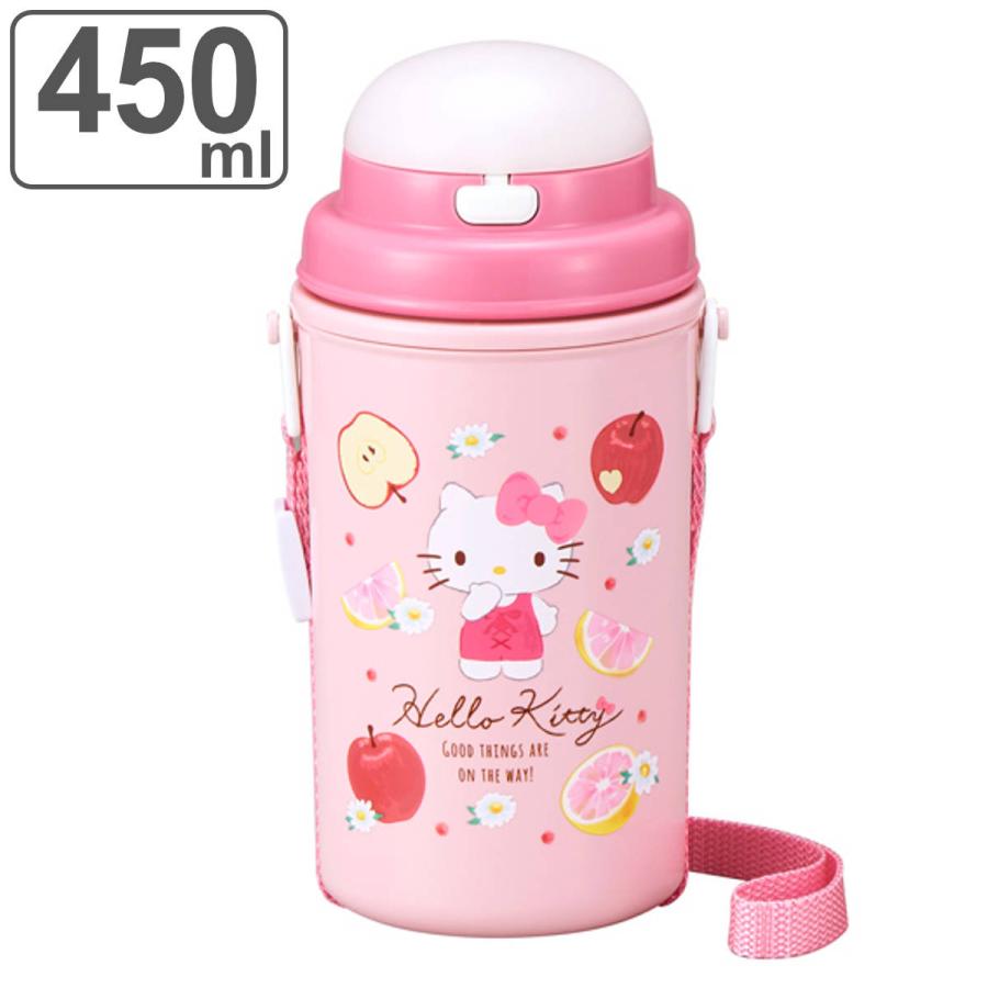 OSK（オーエスケー） 水筒 ストロー付水筒 ハローキティフルーツ 450ml